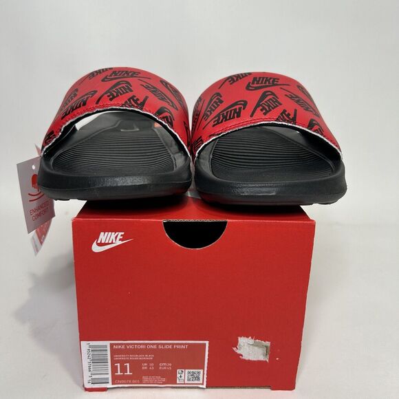 Nike Victori One All Over Print Slide Sandals “Red/Black” 2024
